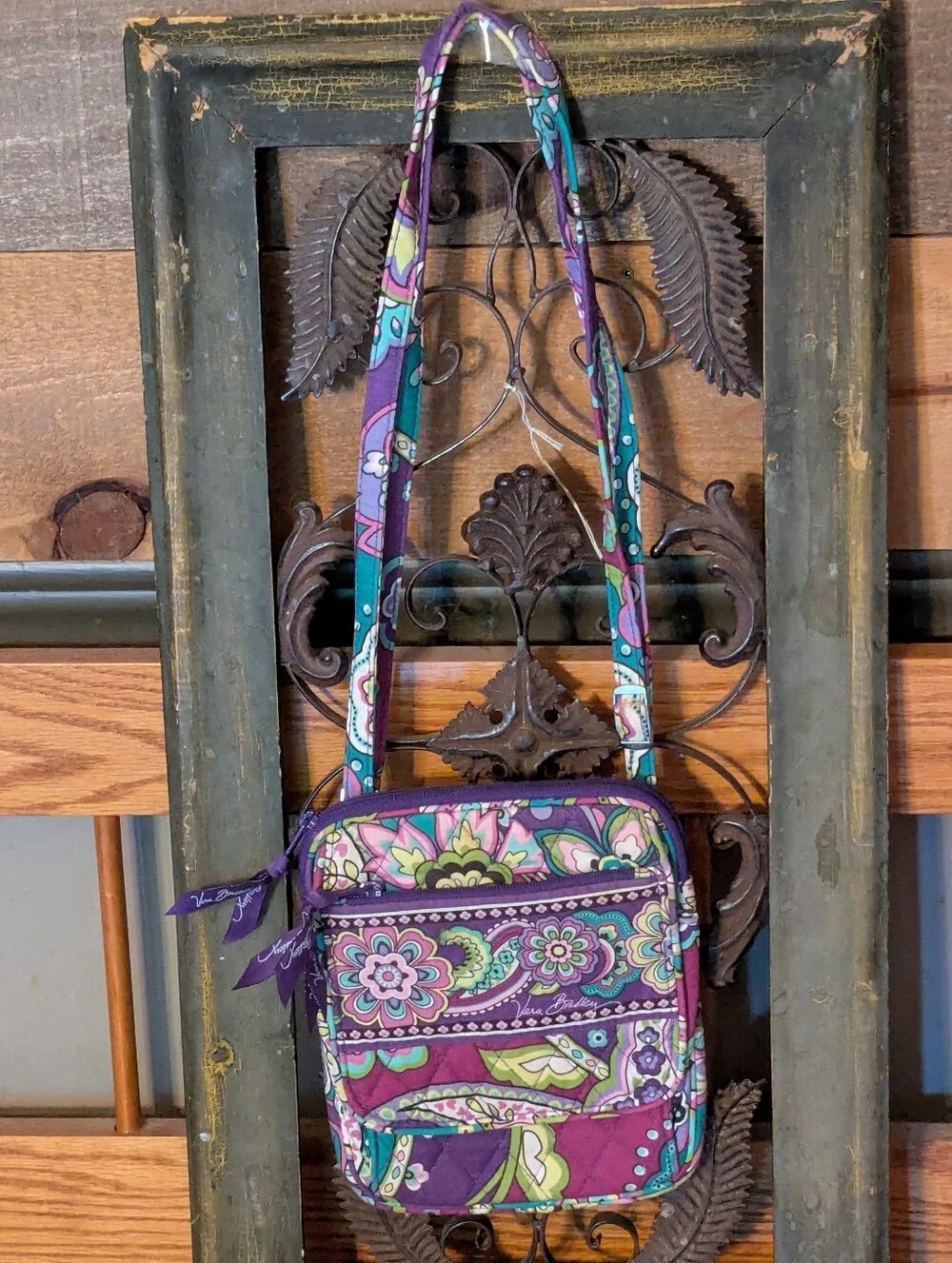 Vera Bradley Retired Heather Mini Hipster Crossbody Bag